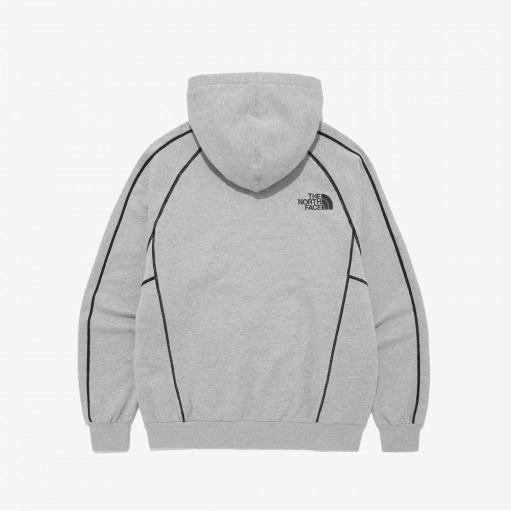 The North Face Nm5pq50j White Label Dome Logo Hoodie Pullover Melange Grey