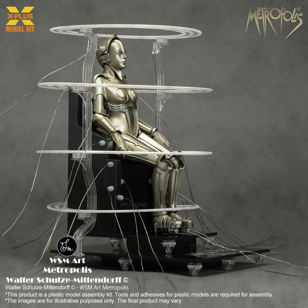 Metropolis Maschinenmensch Startup Scale Unbemalter Plastikmodellbausatz X-Plus Ver. 1/8