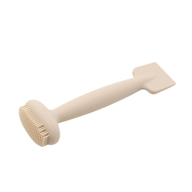 

Силиконовая щетка для очищения лица, двухсторонний скраббер, очиститель пор, отшелушивающее средство, аксессуары для ухода за кожей, инструмент для макияжа белый