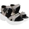 Shoetopia Hook and Loop Style Grey Sandal For Women & Girls /Uk6