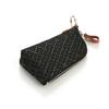 Inden HISOCA Hisoka Traditional Craft Koshu Inden Deerskin Lacquer Original Brand Key Case Black with Black Lacquer and Shippo Pattern [Inden-ya]