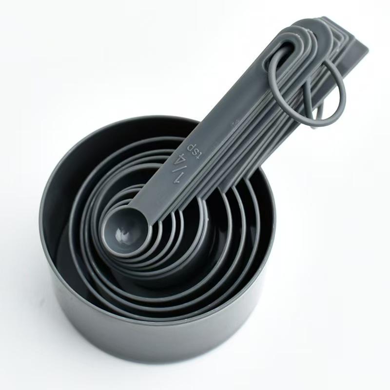 10-Piece Plastic Measuring Cups & Spoons Set for Baking & DIY Projects.