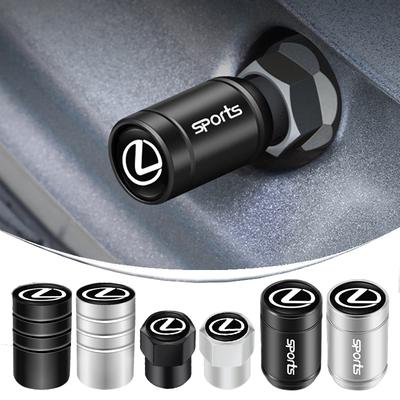 4Pcs 3D Styling Car Wheel Tire Valve Caps Stem Cap Accessories For IS300h NX300h IS350 IS200 NX300 IS250 LX470 RX350 LX570