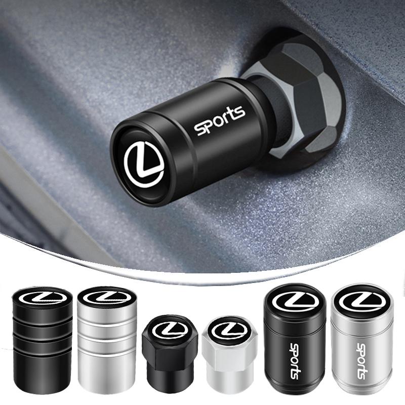 4Pcs 3D Styling Car Wheel Tire Valve Caps Stem Cap Accessories For Lexus IS300h NX300h IS350 IS200 NX300 IS250 LX470 RX350 LX570