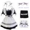Asminlee Maid Cute and Gakuen Alice Cute Maid Plus Size Fancy Top and Bottom Unisex Costume, Popular, Long, Black, Costume, Beginner's Set, Outfit,