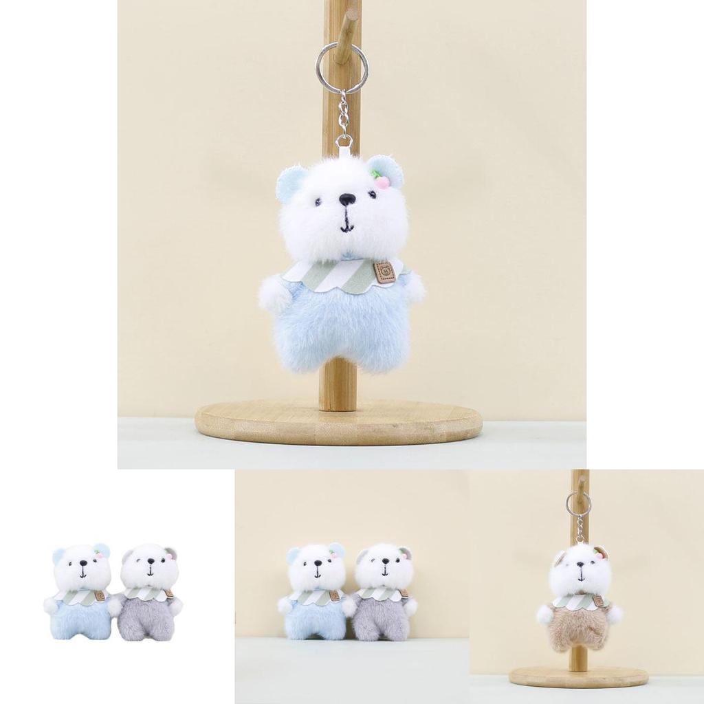 Adorable Plush Bear Keychain Pendant Soft Toy For Cute Backpack Decoration