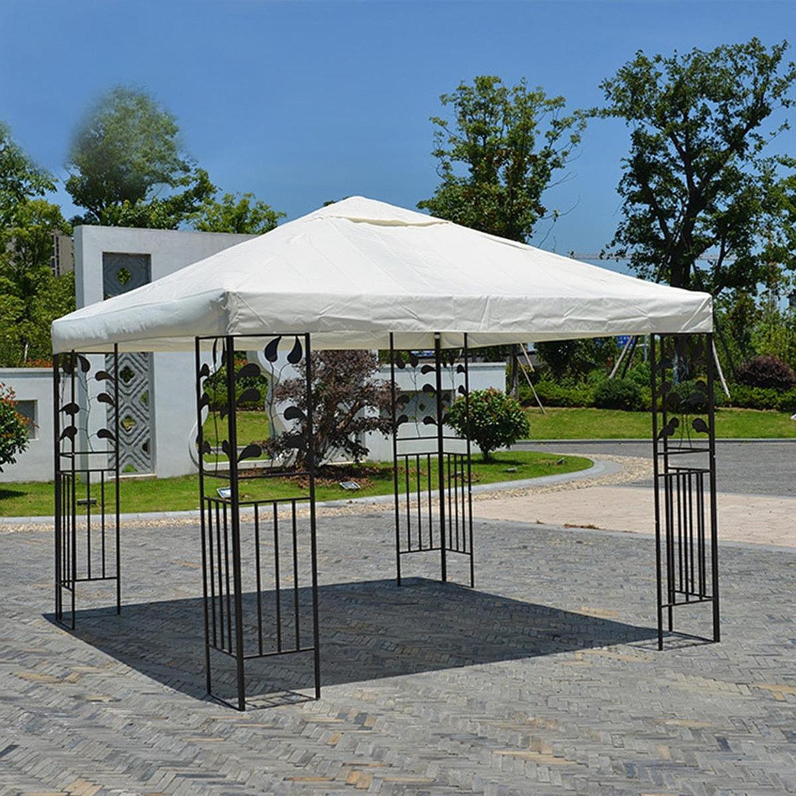 Canopy Top Cover with Air Vent Gazebo Roof Shelter Tarp Canopy Replacement Outdoor Sunshade Shelter Rain Tarp Umbrella Cover cachi