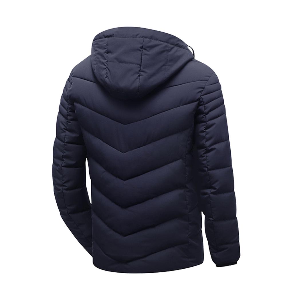 European And American Winter Men's Thick Cotton Padded Clothes Casual Hat Coat Cotton Padded Jacket