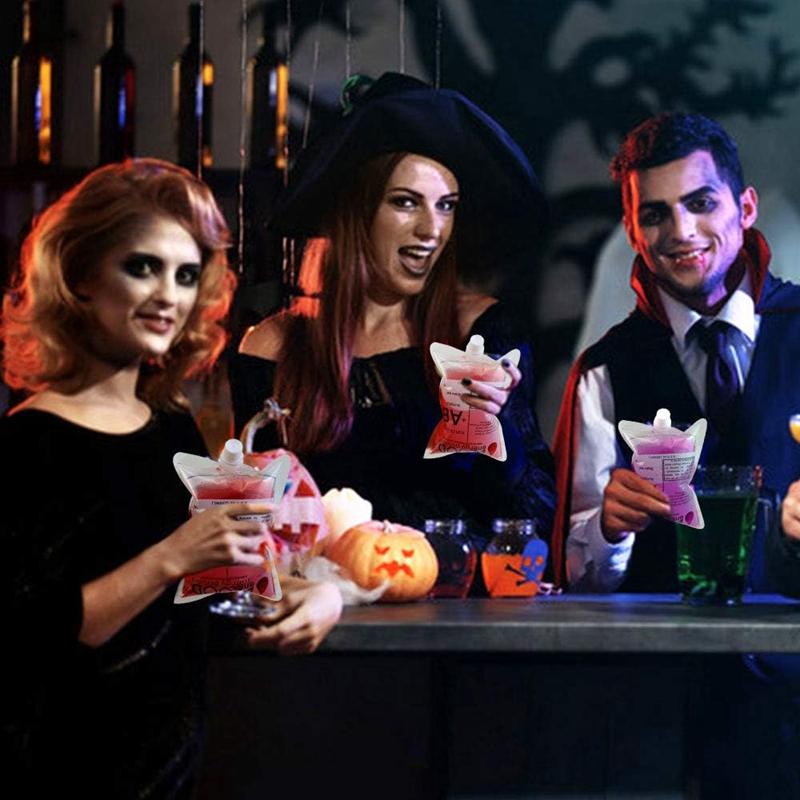 5-20 Buc 250ml Pungă Sânge Halloween PVC Băuturi Alcool Pungi Plic Recuzită Cosplay Vampir Horror Consumabile Decorare Petrecere Halloween