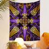 Golden and Purple Mandala Art Pattern Patterned tapestry home decor, suitable for bedroom and living room, gift