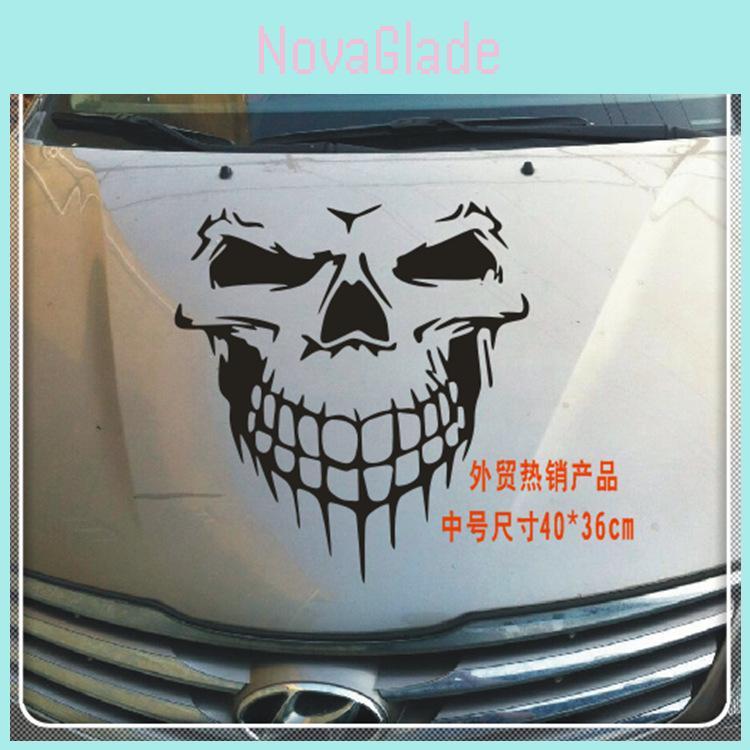 1 Pc Punisher Skull Head Car Sticker Featuring A Stylish Design For Ultimate Car Customization