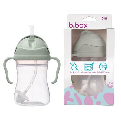 Tasse à paille b.box Anti-fuite Peut boire sous n'importe quel angle Cadeau pour bébé Produit Officiel Gobelet d'apprentissage (Sauge 1 pièce (x 1))