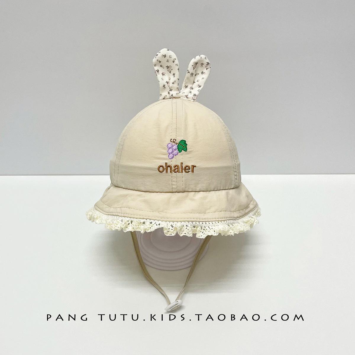 

Rabbit Ear Fisherman Bucket Hat - Baby Windproof & Sun Protection, Quick Dry, for Boys & Girls (Spring/Autumn) 5-20 months ~42-46cm