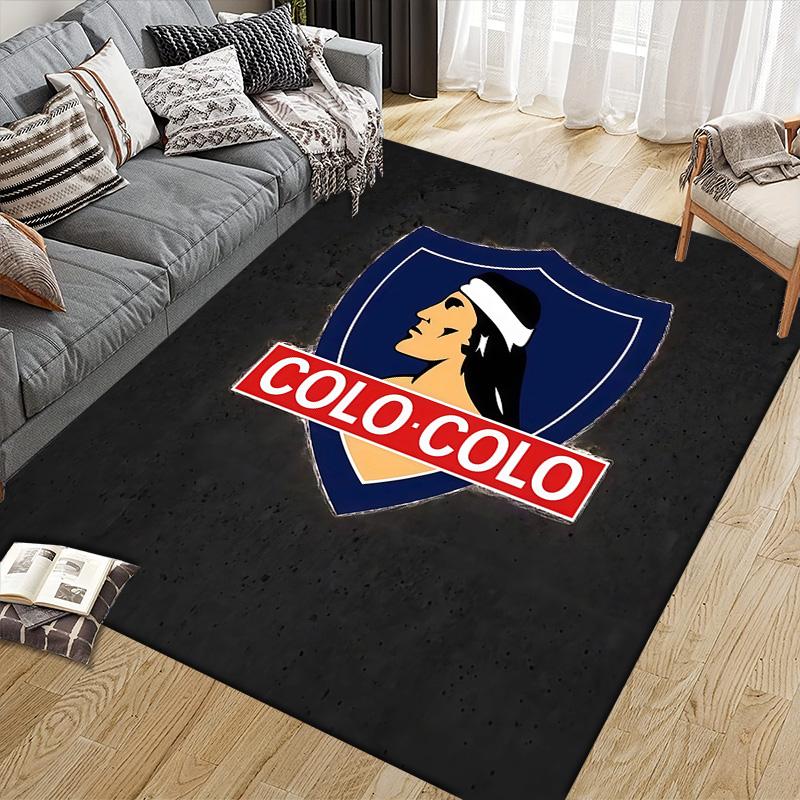 CSD Colo‑Colo Flannel Pattern Square Carpet,Area Rug,Carpet Rug for Living Room Bedroom Sofa Playroom Decor,Non-slip Floor Mat