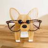 Wooden Animal Eyeglass Holder Hand-Carved Tabletop Glasses Holder Animal Eyeglass Organizer for Home Office School Desk