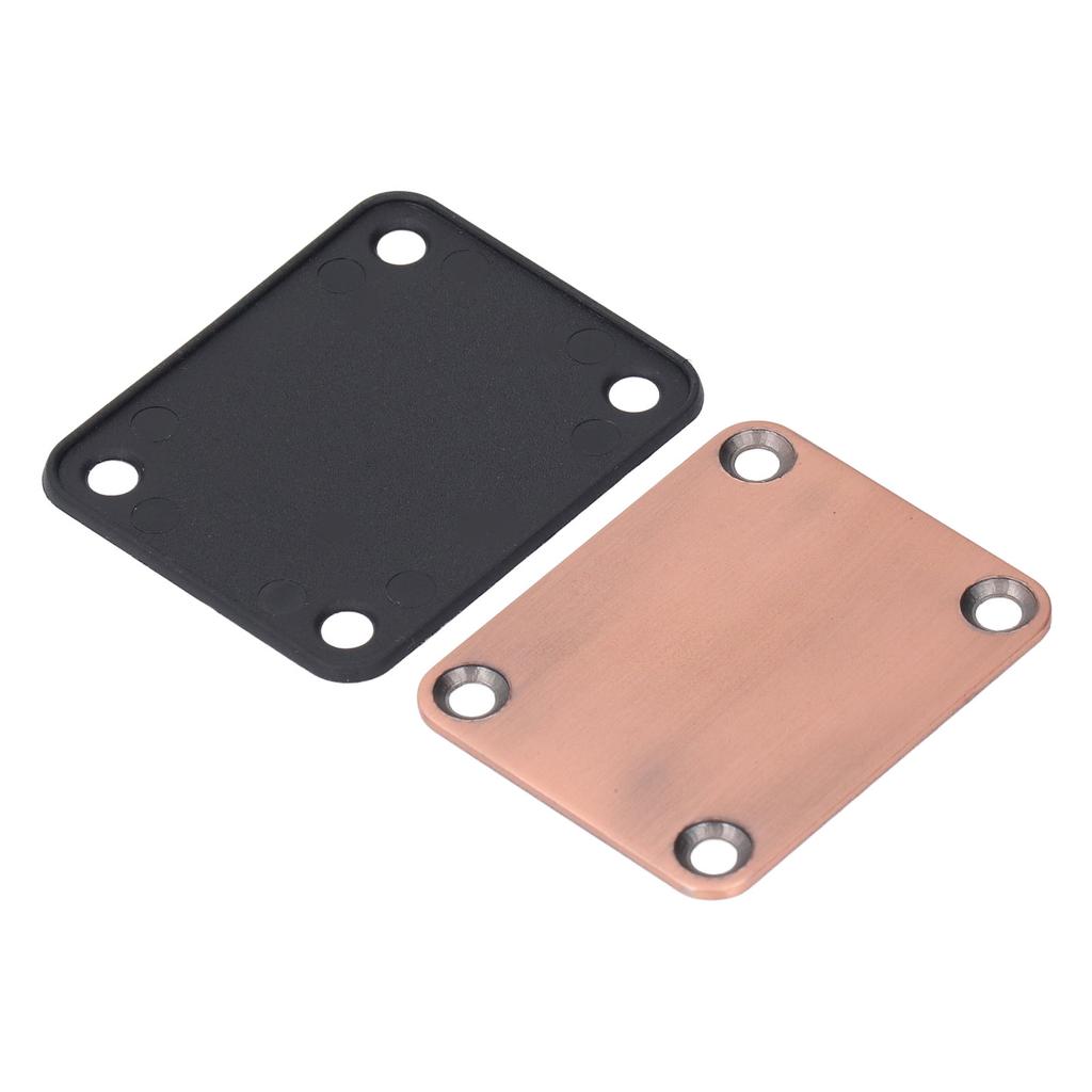 Guitar Neck Plate 4 Bolt with Screws for Telecaster Electric Bass Replacement Supplies Repair Parts