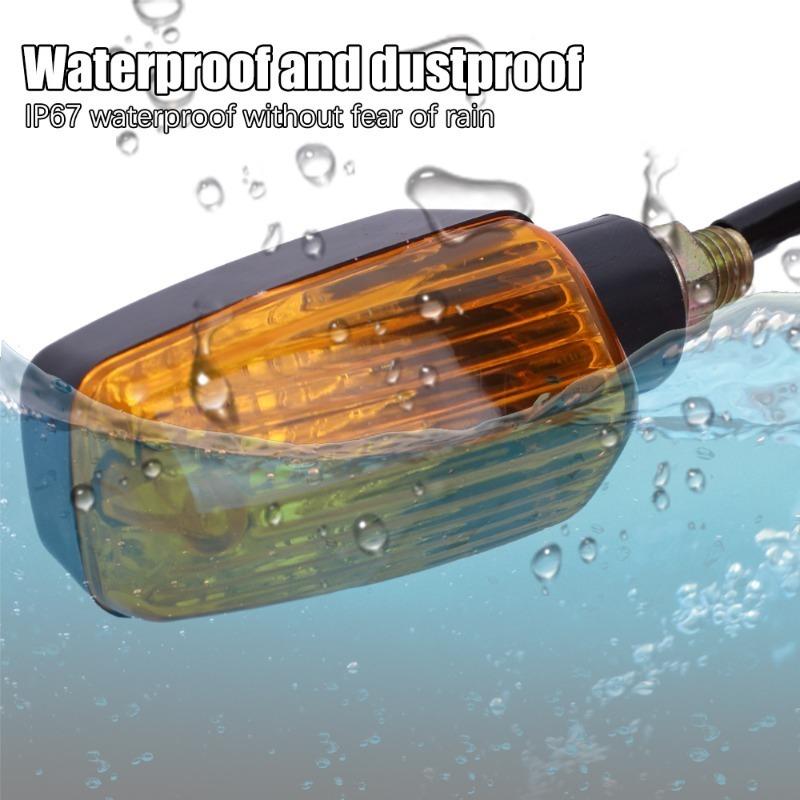 DC 12V Motorcycle Turn Signal Light Motorcycle Replacement Accessories Amber Blinker Indicator Light for 10mm Motorcycle Screw