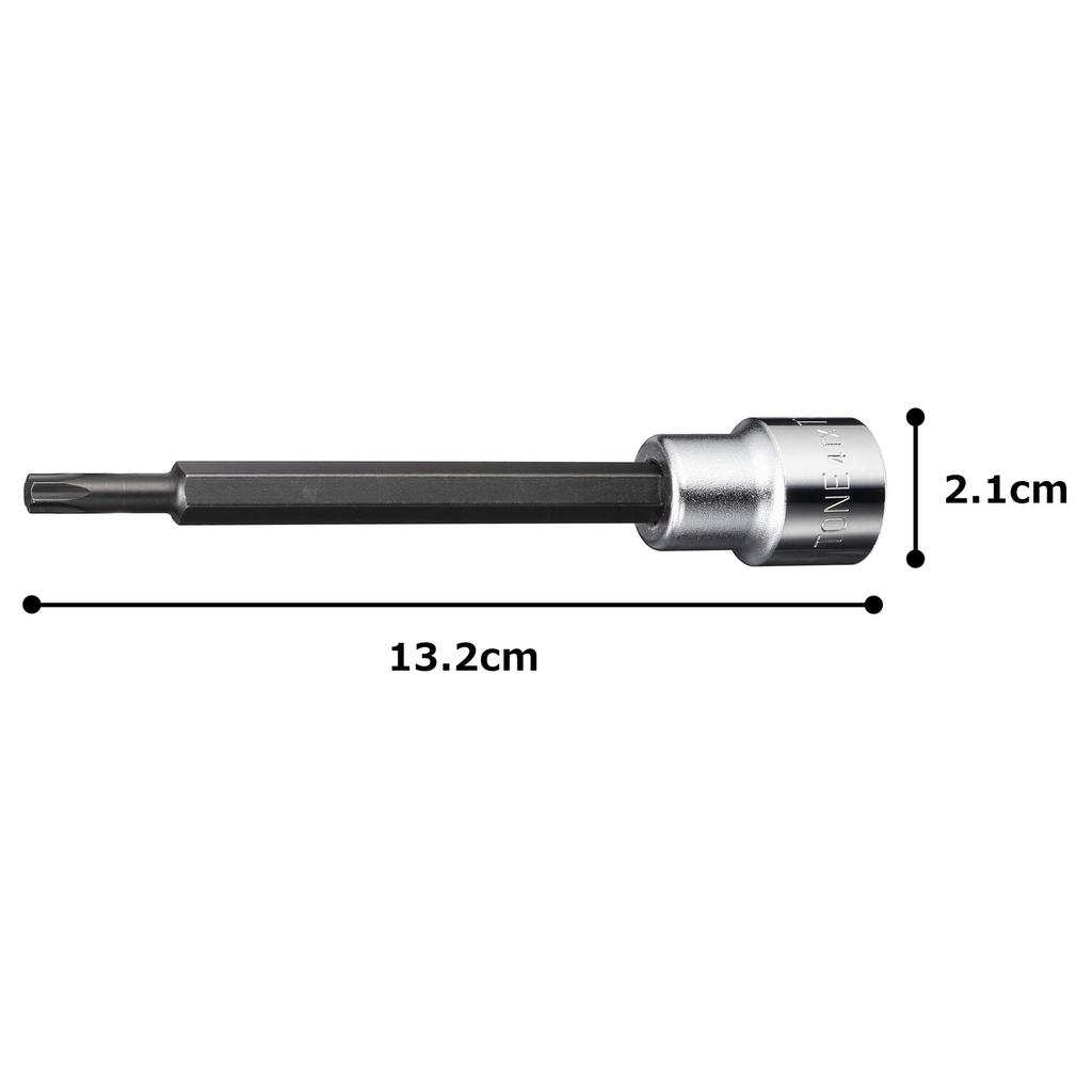 TONE Long Torx Socket T30L (Heavy Duty) 4TX-T30L, 12.7mm (1/2") Drive,