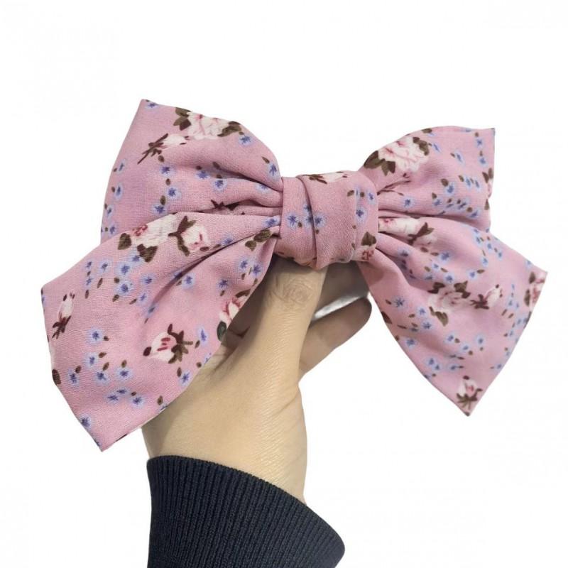 Handmade Triple Layer Heart Bow Hair Clip Women Sweet Forest Style Large Tulle Clamp