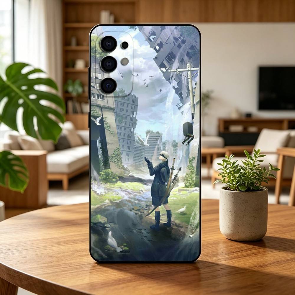 Game NieR A-Automata 2B 9s Phone Case For Samsung S25,S24,S21,S22,S23,S30,Ultra,S20,Plus,Fe,Soft Silicone Black Cover