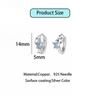 Light Minimalist Blue Star Hoop Earrings For Women Party Exquisite Light Jewelry