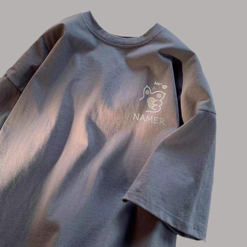 Original Cotton Short Sleeve Women's Casual Summer Loose Simple Trend Tops