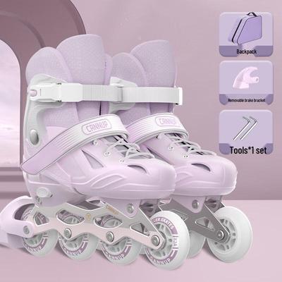 WEZHO Kids Adjustable Flashing Inline Roller Skates