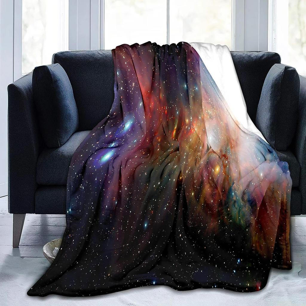 universe and the starry sky Printed Blanket for Bed Travel Camping Living Room Office Conditioning Blanket for All Seasons Gifts