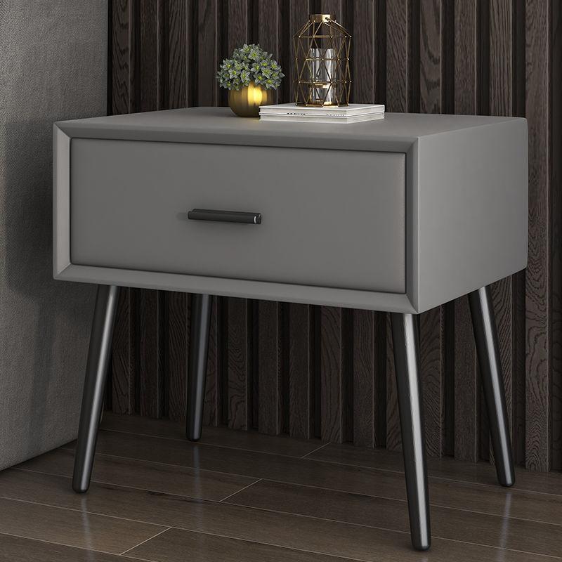 Modern light luxury bedside table solid wood locker bedroom Italian simple single drawer Hong Kong style storage North