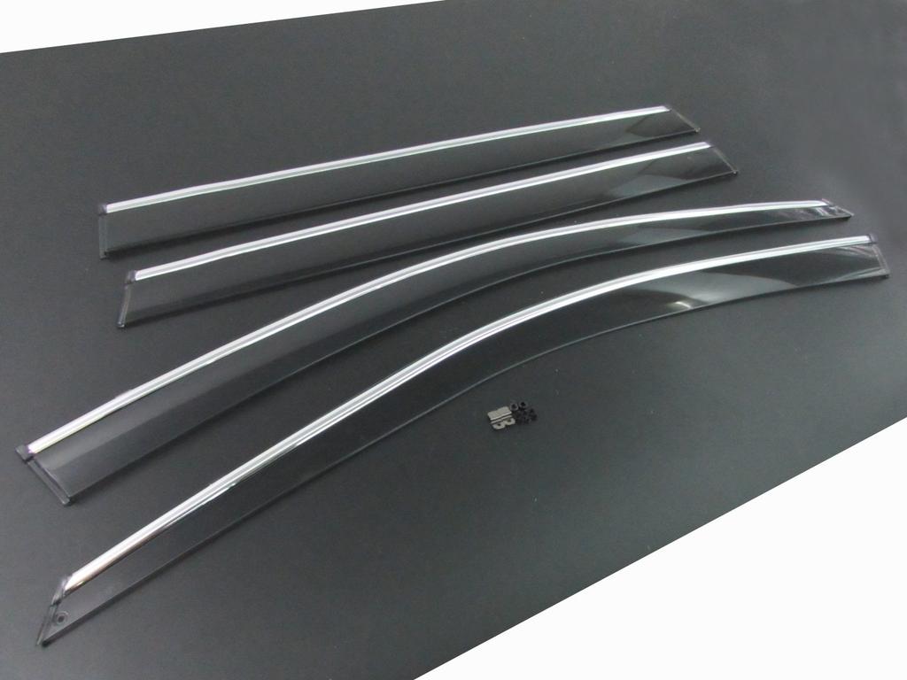 BRIGHTZ Premium Seitenfensterabweiser mit Chromleiste und Befestigungsmaterial, Typ A [INJ-V-011] für Legacy Touring Wagon (BR9, BRG, BRM) - Artikelnummer: 12556