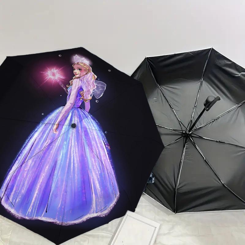 Enchanted Fairy Princess Umbrella: Automatic Opening & Closing, Outdoor Protection, Lightweight & Durable Travel Accessory
