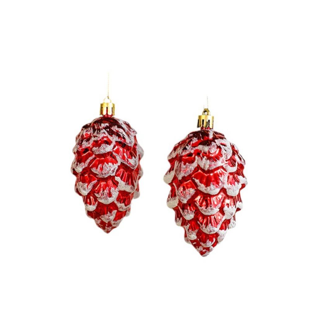 2Pcs Exquisite Christmas Tree Pendant Donut Mushroom Xmas Tree Hanging Navidad Decoration Christmas Santa Claus Pendant for Home