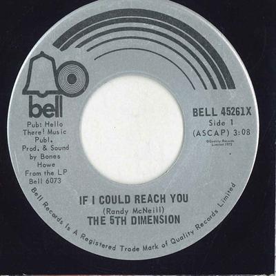 7inch Record FIFTH DIMENSION - If I Could Reach You BELL45261X Bell Records 1972 Canada Soul/Funk Used