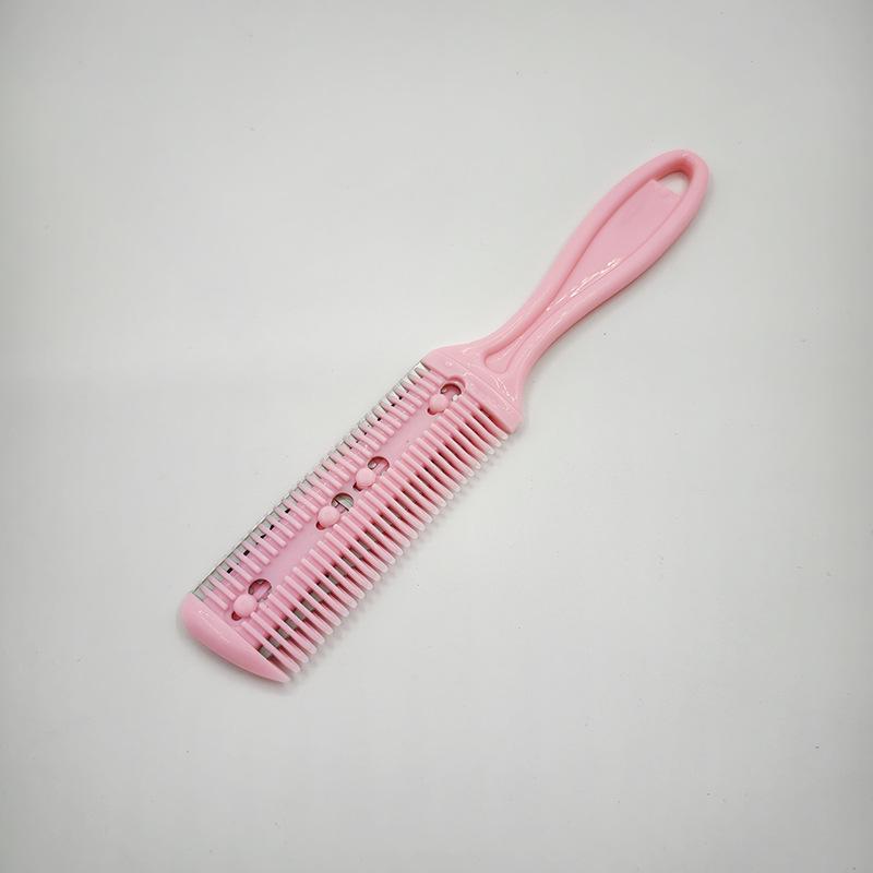Dual-Sided Home Hair Trimming Comb with Blade for Bangs and Thinning