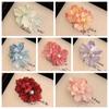 Korean Style Flower Hair Clip Pearl Girl Hair Clip Sweet Silk Flower Hairpin  Seaside