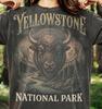 Yellowstone National Park Bison Buffalo Comfort Colors® Tshirt, Wildlife Nature Outdoor Adventure Vintage Graphic Mountain Forest Animal Tee