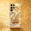 Modern Luxury Golden Swan phone case glass s26 ultra case s25 ultra case for Samsung Galaxy S26 S25 S24 S23 S22 FE Ultra Plus