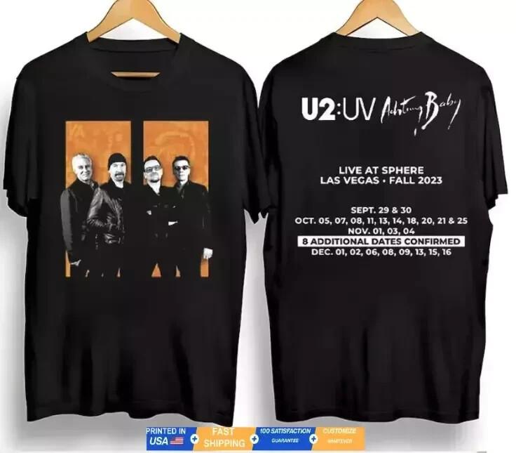 U2 Achtung Band Baby Sphere Live 2026 Tour T-shirt Rock Concert Vegas Las S