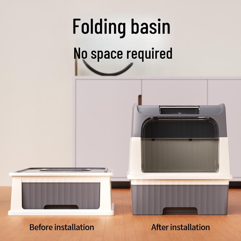 Oversized Drawer-Type Enclosed Cat Litter Box: Splash-Proof, UV-Proof Cat Toilet and Pet Supplies