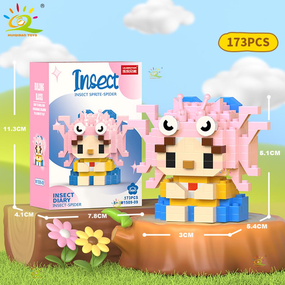 Mini Cute Insect Micro Building Blocks 3D Diamond Model BEE Snail Brick DIY City Construction Toy for Children Kid Gift