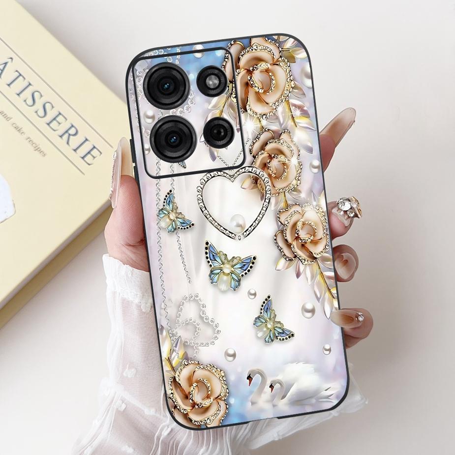 For Motorola Moto G15 Case MotoG75 XT2437-2 New Luxury Candy Painted Cover Soft TPU Phone Cases For Moto G75 G 15 MotoG15 Bumper