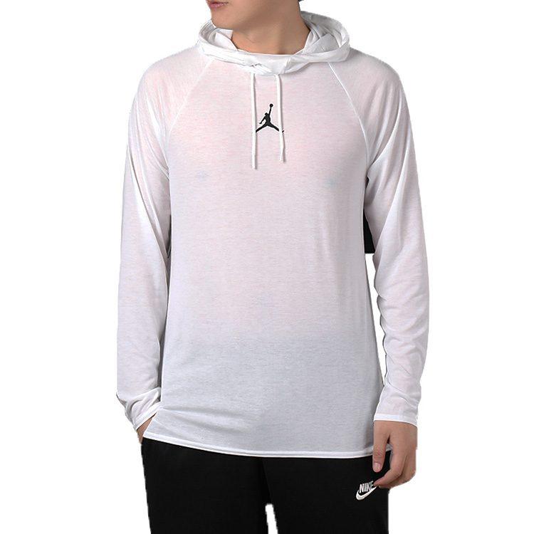 Jordan Sweatshirts Men's White Hooded Moderate Regular CD5188-100