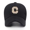 Hard-top Gold-thread Embroidered Large C Baseball Hat Men's and Women's Sunshade Youth Baseball Hat