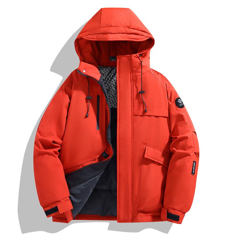 

Unisex Winter Graphene Ski Jacket: Windproof, Waterproof, Padded, Cotton Outerwear for Couples Small червоний/Кіновар