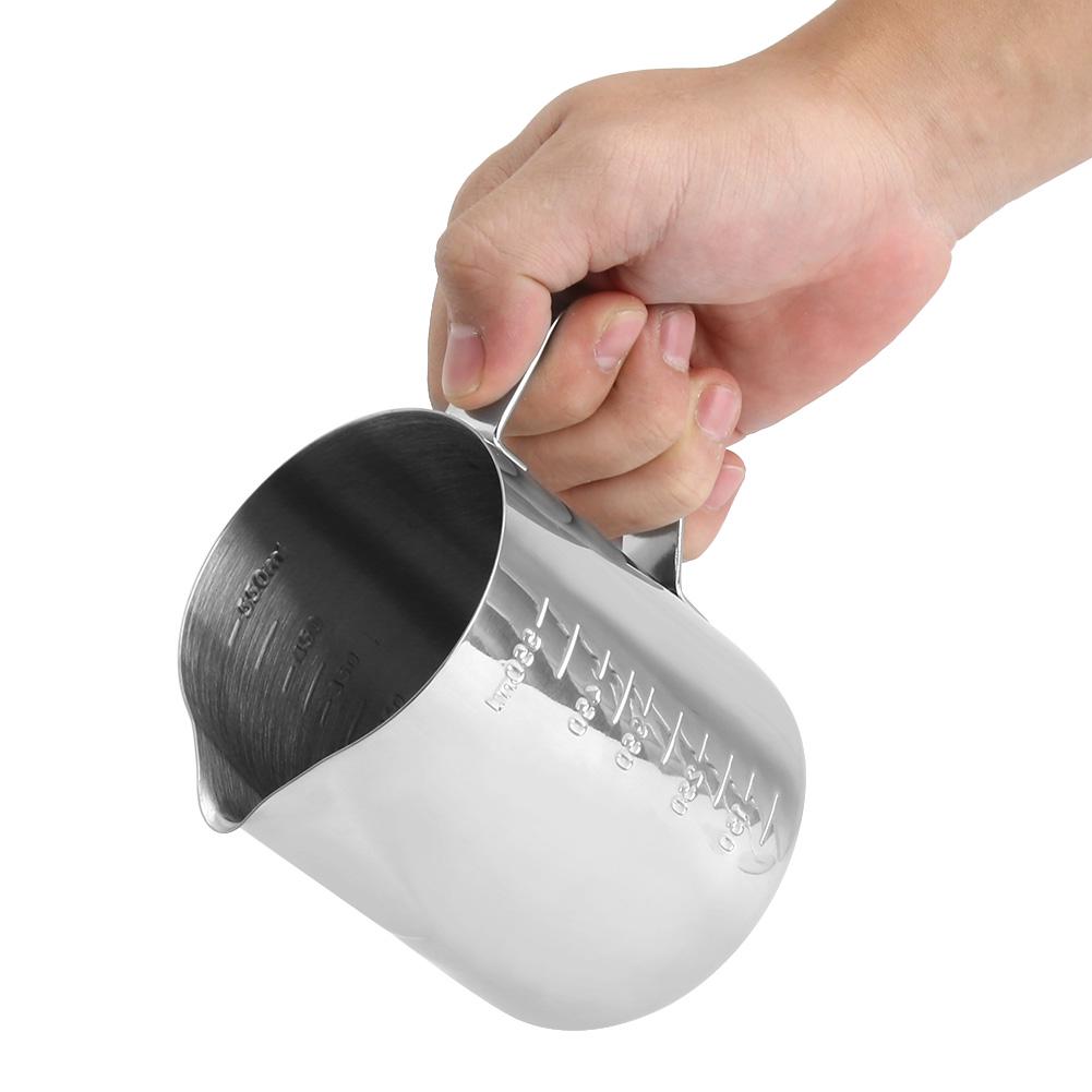 Haushalt Edelstahl Kaffee Aufschäumkännchen Ziehblumen Tasse Milchaufschäumbecher (550ml)