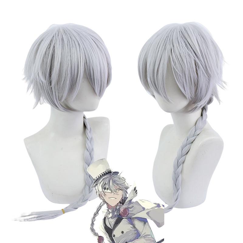 

Bungo Stray Dogs Nikolai Gogol Cosplay Costume Hat Wig Season 4 Cloak White Black Uniform Wig Anime Hunter Dogs Halloween Costum XL