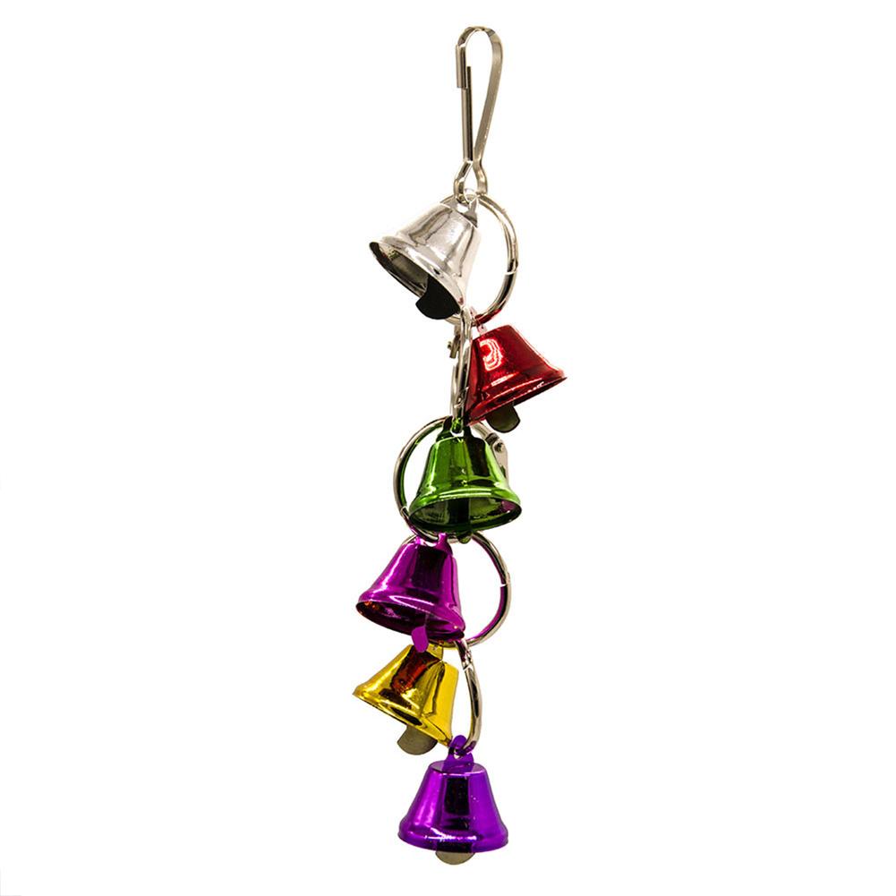 Metal Bell String For Parrot Bird Supplies Parrot Toy Jingle Bell Toy With Hanging Buckle