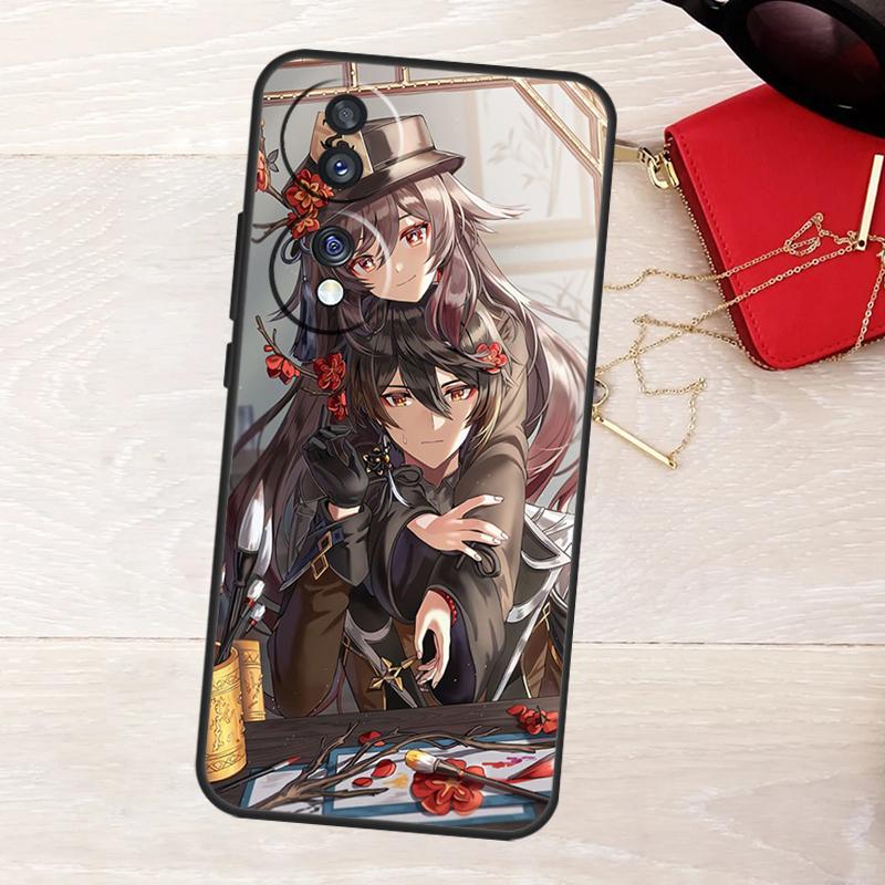 Hu Tao Genshin Impact Case For Honor X8a X9a X6a X7a X6 X7 X8 X9 X8b X9b Honor 90 Lite 70 50 Magic 5 6 Pro Cover