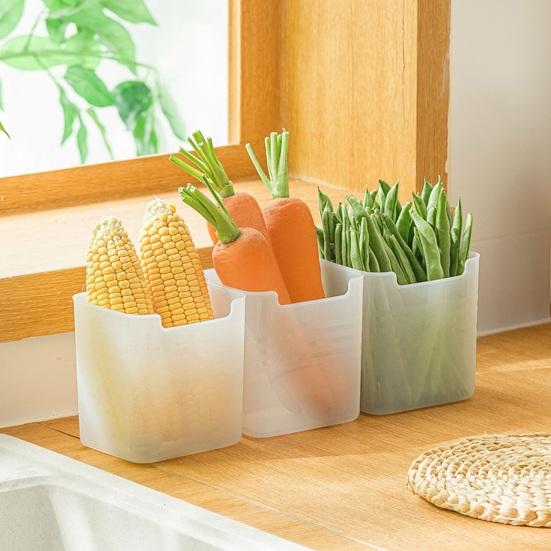 3/6Pcs Refrigerator Storage Boxes Vegetable Fruit Organizer BPA Free Large Capacity Transparent Fridge Doors Shelves