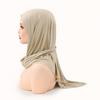 Hijab Immediato in Jersey di Modal Classico Cotone Elasticizzato Monocolore Sottoscialle Avvolgente Collo Sciarpa da Testa Traspirante per Donne